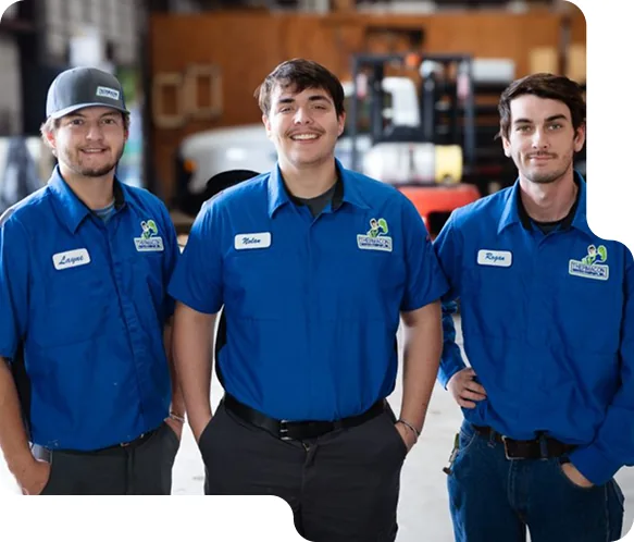 Three Thermacon technicians in company uniforms