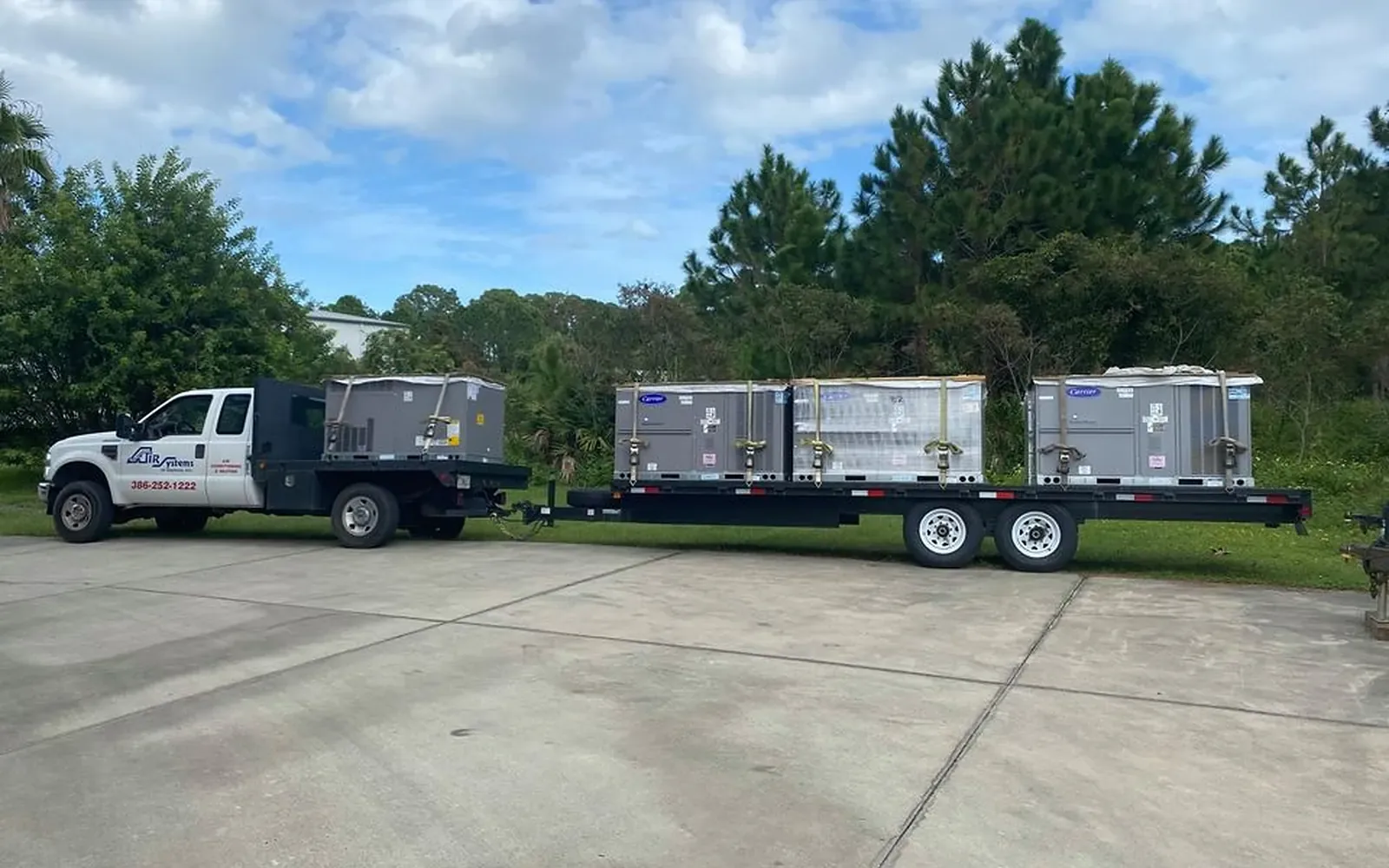 Air Systems of Daytona truck delivering new rooftop units