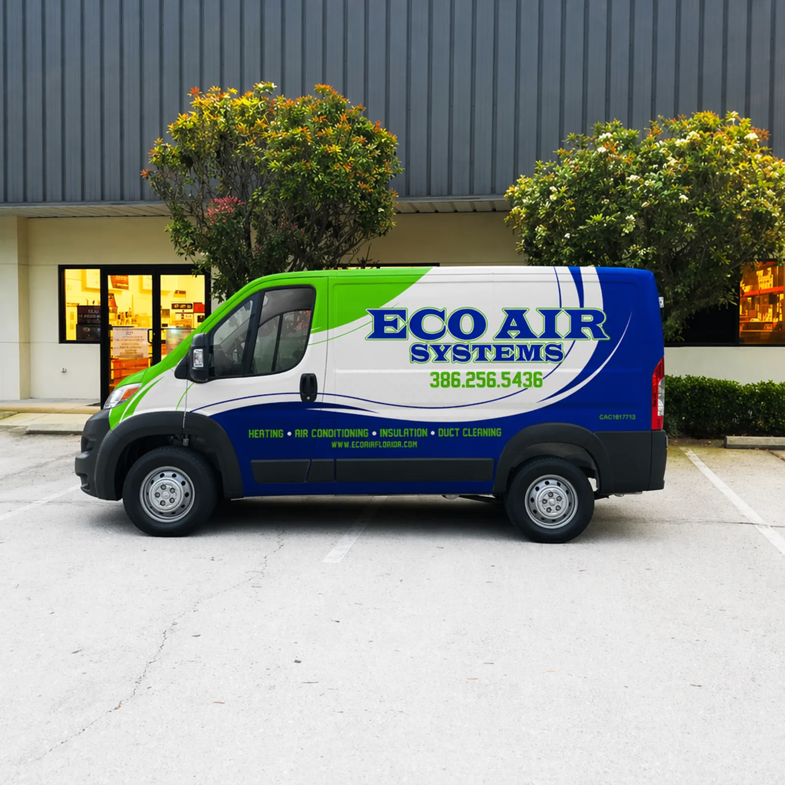 Eco Air Systems service van outside the Ormond Beach office