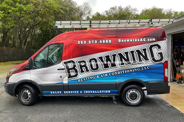 Browning Heating & Air Conditioning service van
