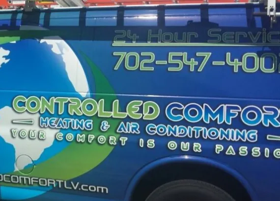 Side of a Controlled Comfort service van