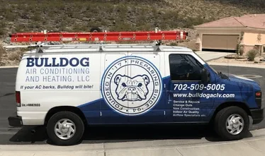 Bulldog Air Conditioning & Heating service van