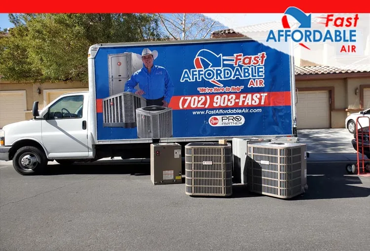 Fast Affordable Air box truck with new outdoor units ready for installation