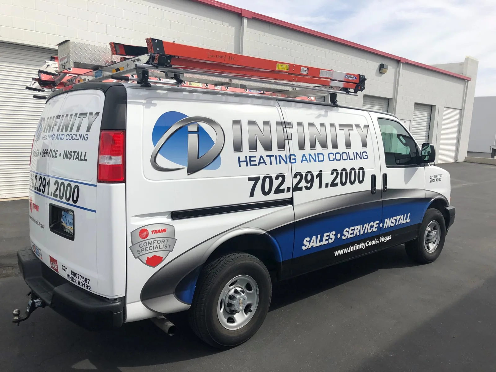 Infinity Heating and Cooling service van