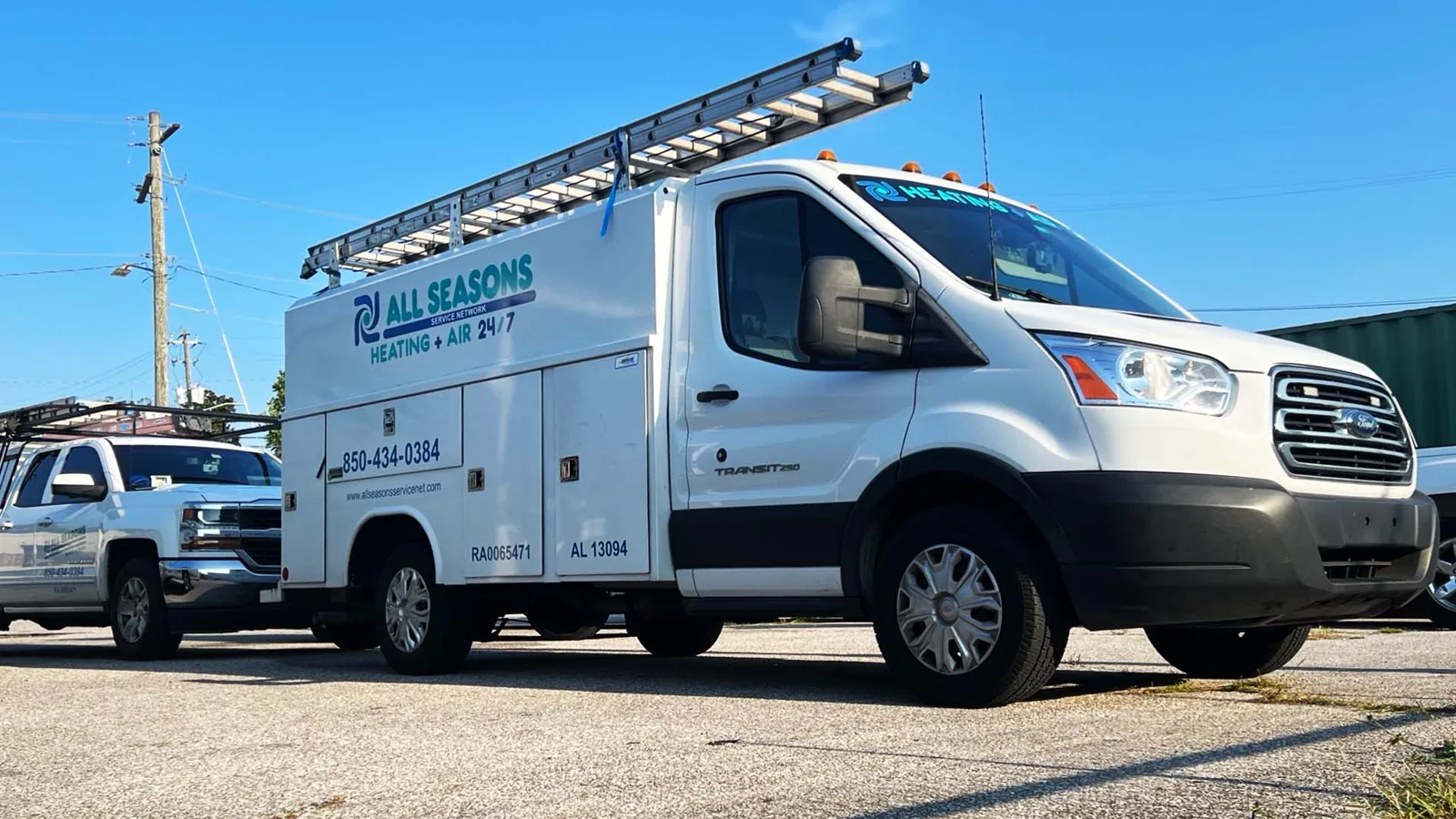 All Seasons Service Network service van and trucks in Pensacola