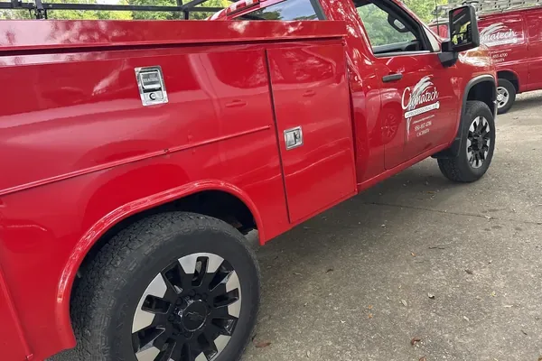 Climatech of Professional Air service truck on a job site