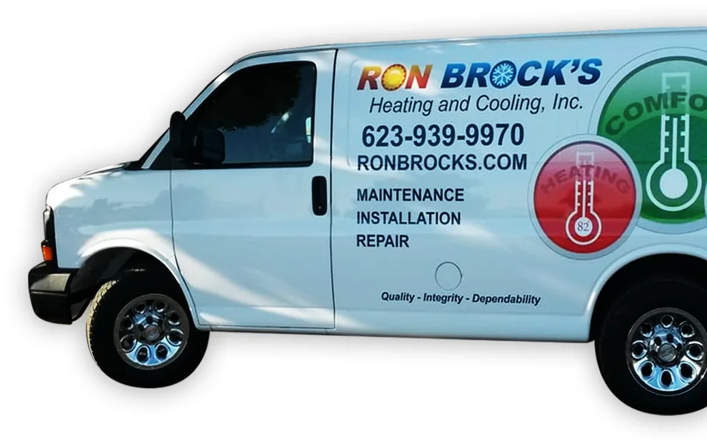 Ron Brock's Heating & Cooling service van