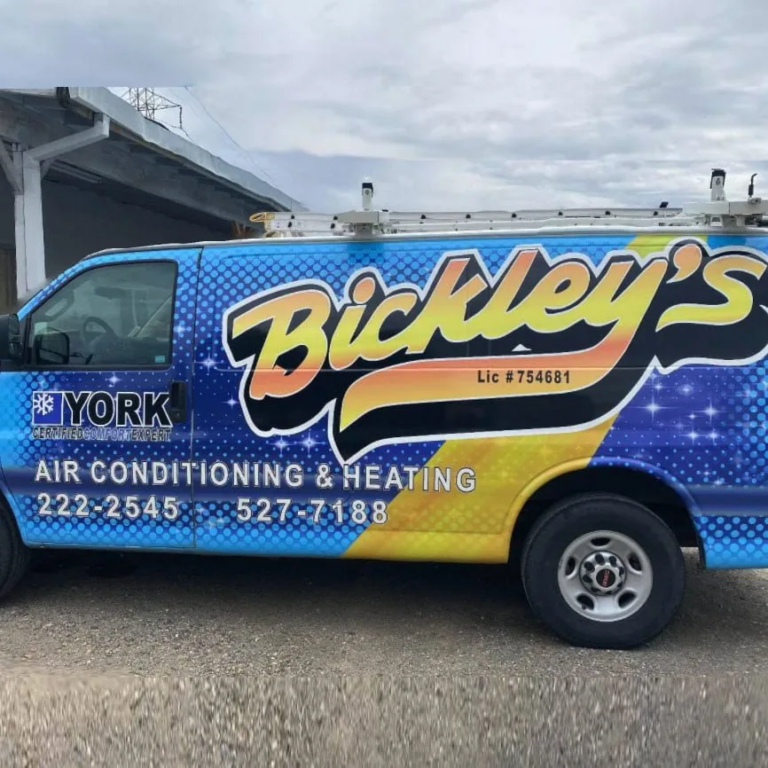 Bickley's Air Conditioning & Heating service van