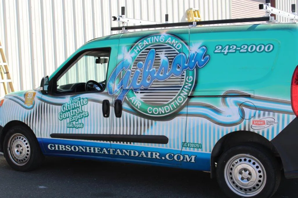 Gibson Heating & Air Conditioning service van