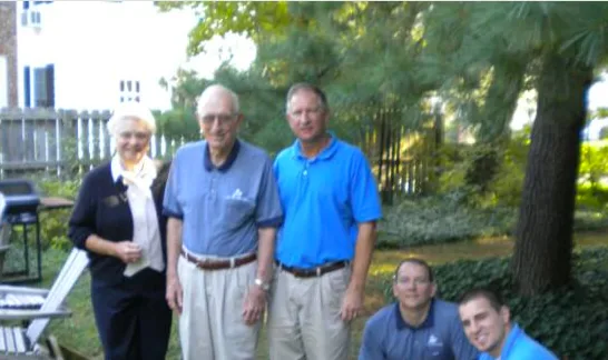 Three generations of the Pollard family with a longtime heating oil customer, 2009