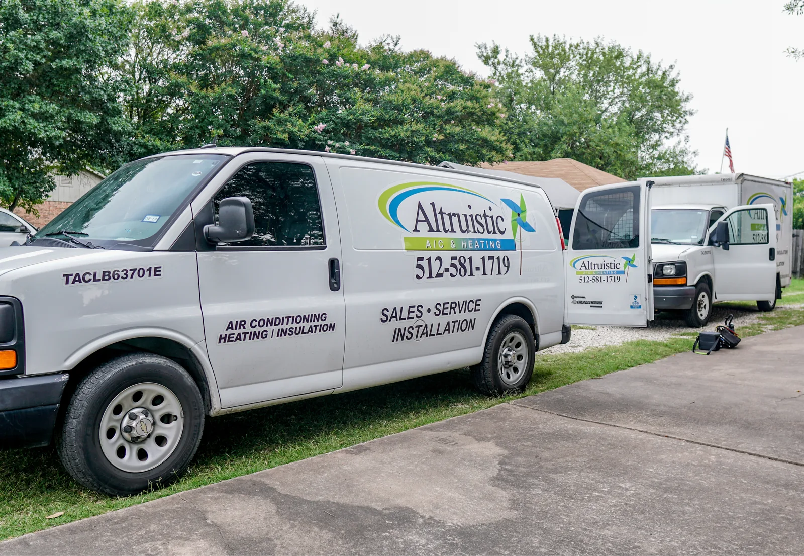Altruistic AC & Heating service vans