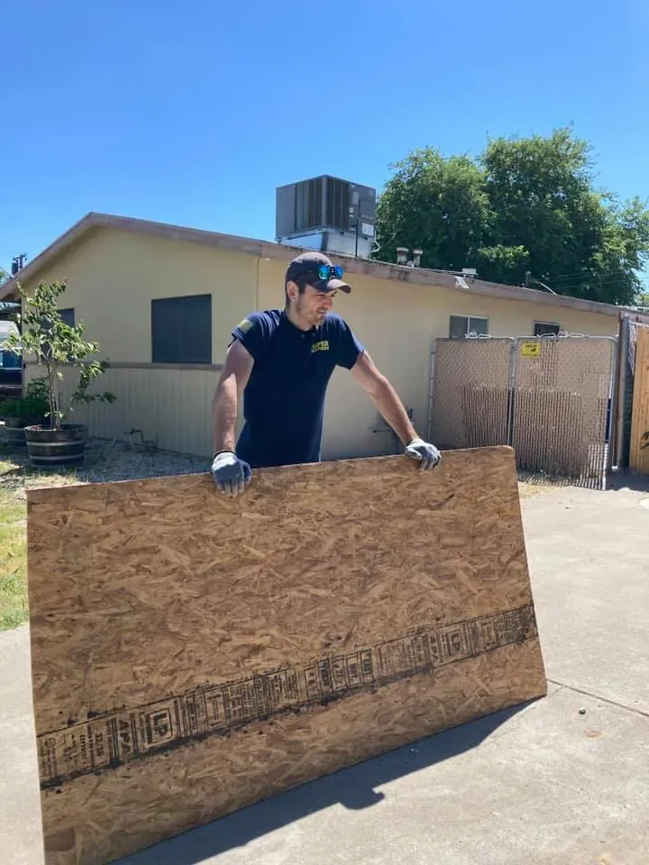 Super Brothers crew member at a residential job site