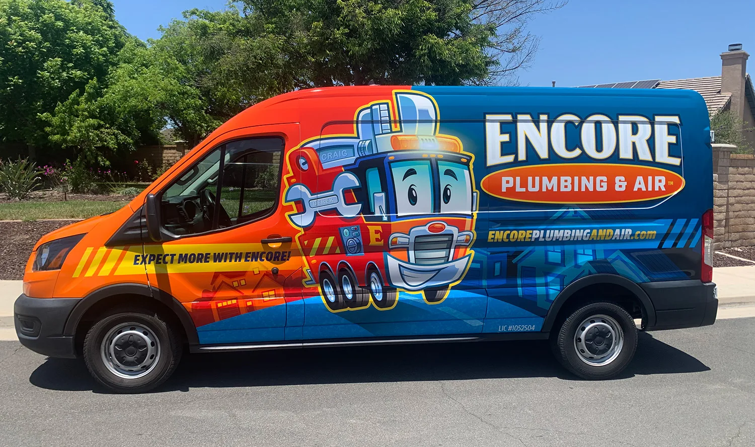 Encore Plumbing & Air service van