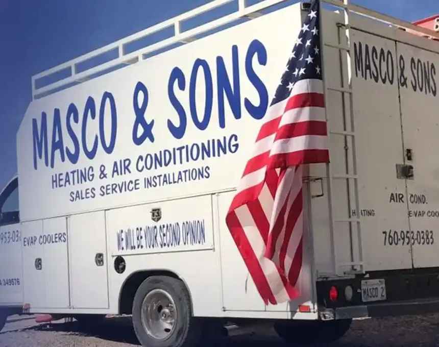 Masco & Sons service truck (cropped from the website banner)